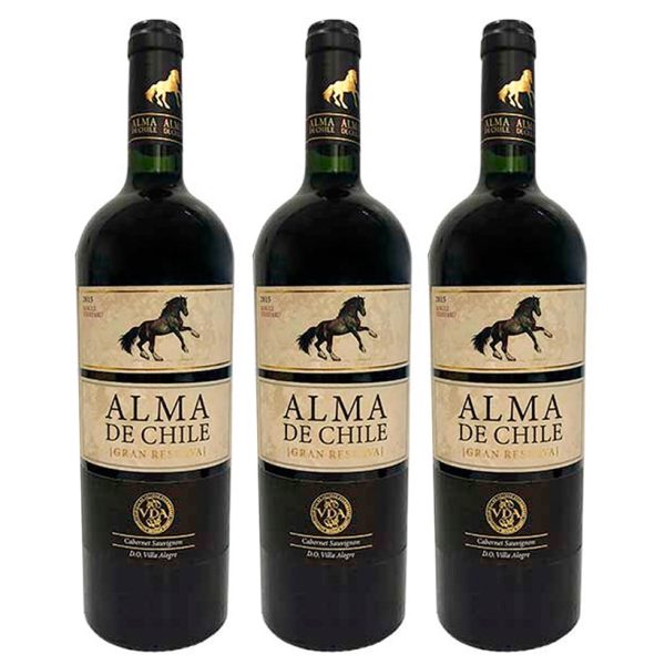 Pack 3 Alma de Chile Gran Reserva Cabernet Sauvignon - 750cc