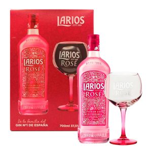 Pack Gin Larios Rosé 700cc + 1x Copa Larios Rosé