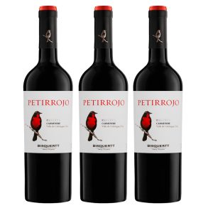 3 vinos Petirrojo Reserva Carmenere 750cc