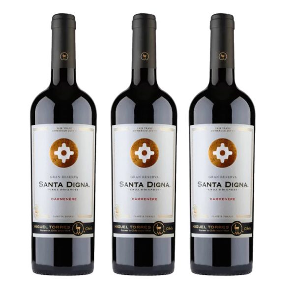 Pack 3 Santa Digna Gran Reserva Carmenére - 750cc