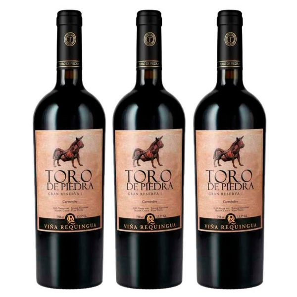Pack 3 Toro de Piedra Gran Reserva Carmenere 750cc