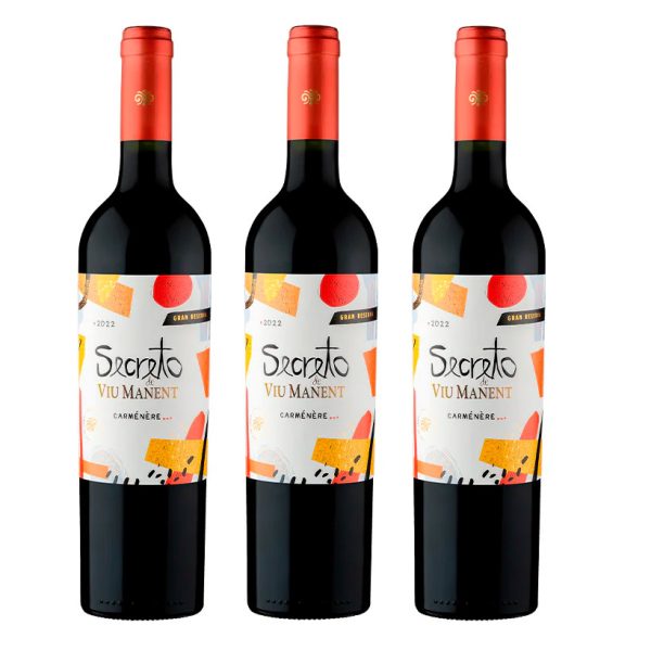 Pack 3 vinos Viu Manent Secreto Carmenere 750cc
